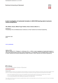 In-situ investigation of martensite formation in AISI