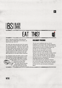 dinner menu - Black Smoke