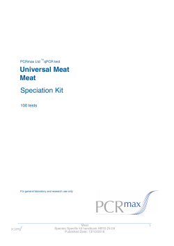 Universal Meat Speciation Kit Meat