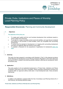 Appendix 10 refers - City of Joondalup