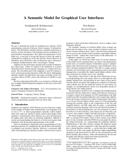 A Semantic Model for Graphical User Interfaces