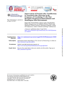 Homologous Skin Determinants Recognize Streptococcal
