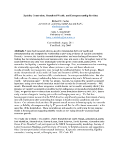 Liquidity Constraints, Household Wealth, and