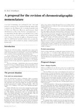 A proposal for the revision of chronostratigraphic