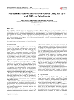 Polypyrrole Micro/Nanostructure Prepared Using Azo Dyes with