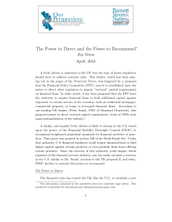 The Power to Direct and the Power to Recommend