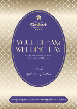 2017 Wedding Brochure here - Fitzgerald`s Woodlands House Hotel