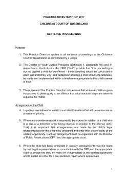 Sentence proceedings