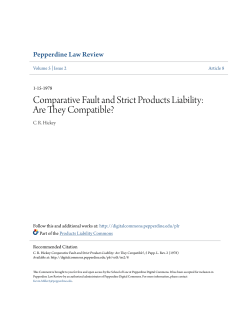 Comparative Fault and Strict Products Liability