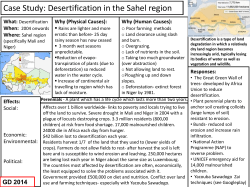 Case Study: Desertification in the Sahel region