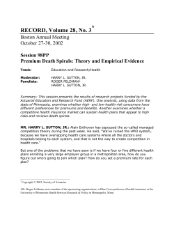 Premium Death Spirals: Theory and Empirical Evidence