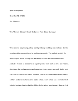 "Homer`s Odyssey" Should Be Banned From School