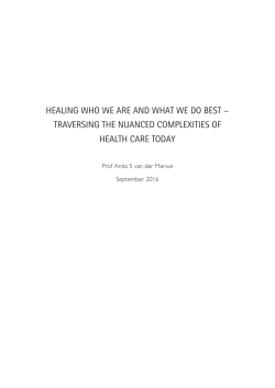healing who we are and what we do best