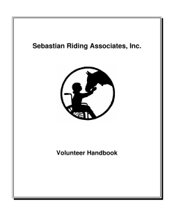 Volunteer Handbook - Sebastian Riding Associates