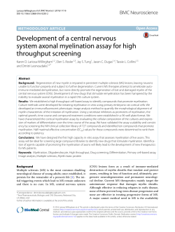 Development of a central nervous system axonal myelination assay