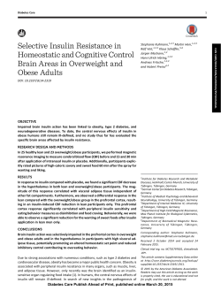Selective Insulin Resistance in Homeostatic and