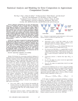 Statistical Analysis and Modeling for Error Composition in