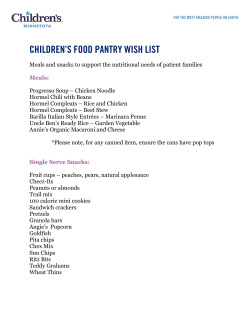 most needed meal and snack