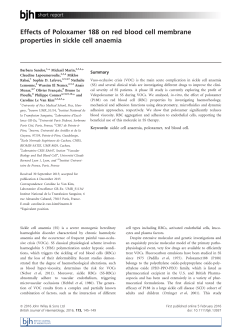 Effects of Poloxamer 188 on red blood cell membrane properties in
