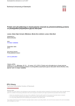 Protein and cell patterning in closed polymer channels