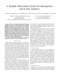 A Scalable Observation System for Introspection and In Situ Analytics