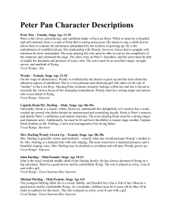 Peter Pan Character Descriptions