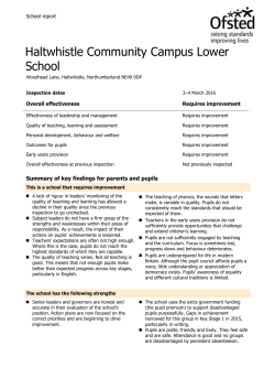 the latest school inspection report