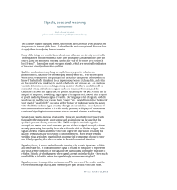 Signals, cues and meaning - Sociable Media Group