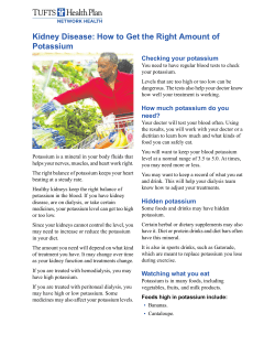 Kidney Disease: How to Get the Right Amount of Potassium