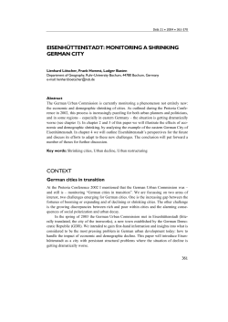eisenhüttenstadt: monitoring a shrinking german city