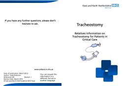 Tracheostomy - East and North Herts NHS Trust