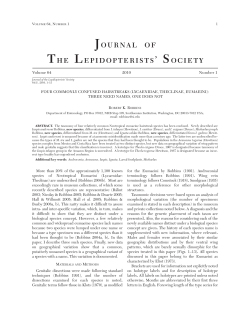 journal of the lepidopterists` society