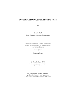 intersecting convex sets by rays - SFU`s Summit