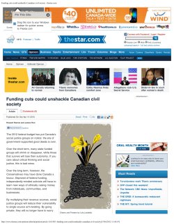 Funding cuts could unshackle Canadian civil society