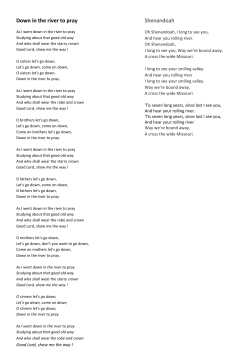 Down in the river to pray Shenandoah