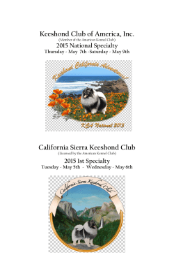 Conformation classes - California Sierra Keeshond Club