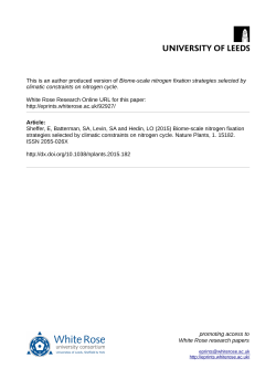 Biome-scale nitrogen fixation strategies selected by climatic
