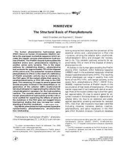 The Structural Basis of Phenylketonuria