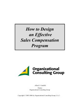 How to Design an Effective Sales Compensation Program