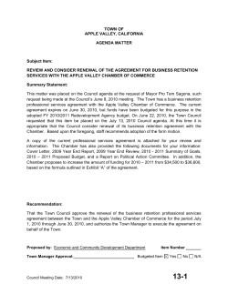 13-1 - Town of Apple Valley