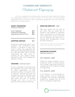 Professional Organizing