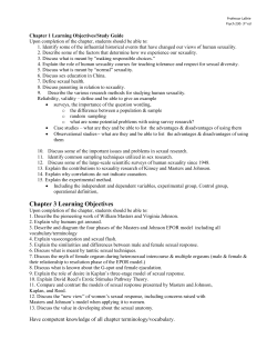 Chapter 1 Learning Objectives/Study Guide