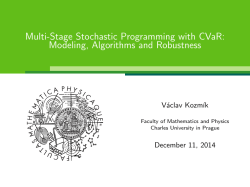 Multi-Stage Stochastic Programming with CVaR: Modeling