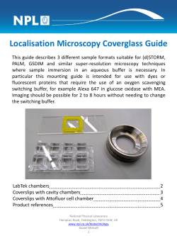Localisation Microscopy Coverglass Guide