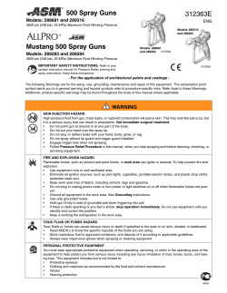 312363E - ASM 500 Spray Guns, AllPro Mustang 500 Spray Guns