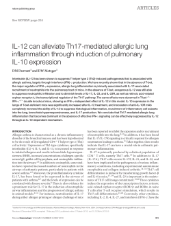 IL-12 can alleviate Th17-mediated allergic lung
