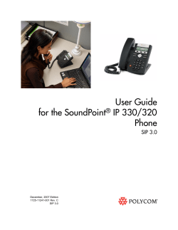 SoundPoint IP 330 User Guide SIP 3.0