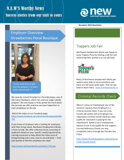 NEW`S Worthy News - Northwest Employment Works