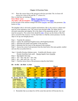 Chapter 14 Exercises Notes