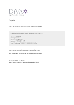 A plea for pragmatics